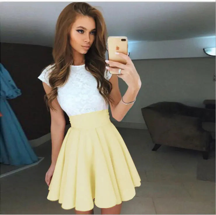 Pretty Lace Peplum Dress
