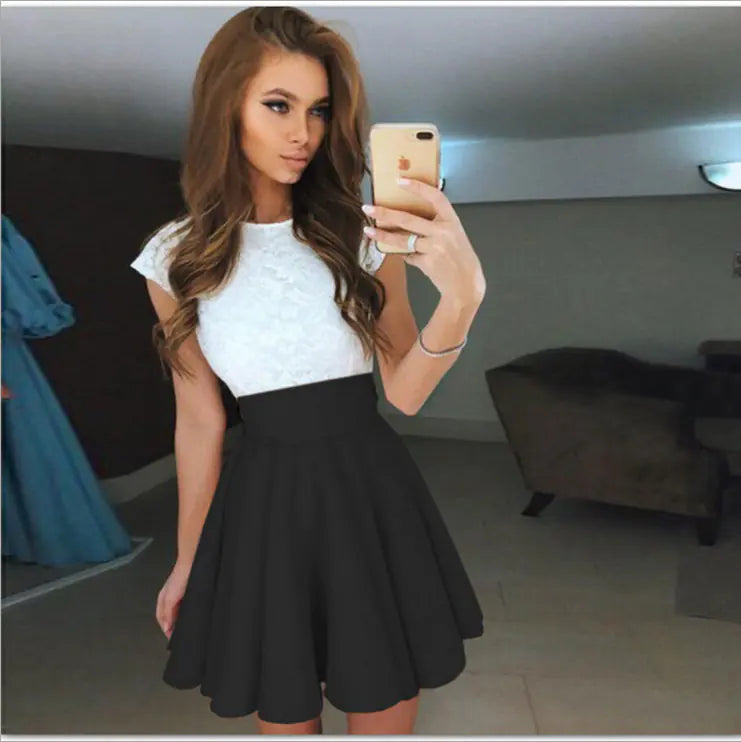Pretty Lace Peplum Dress