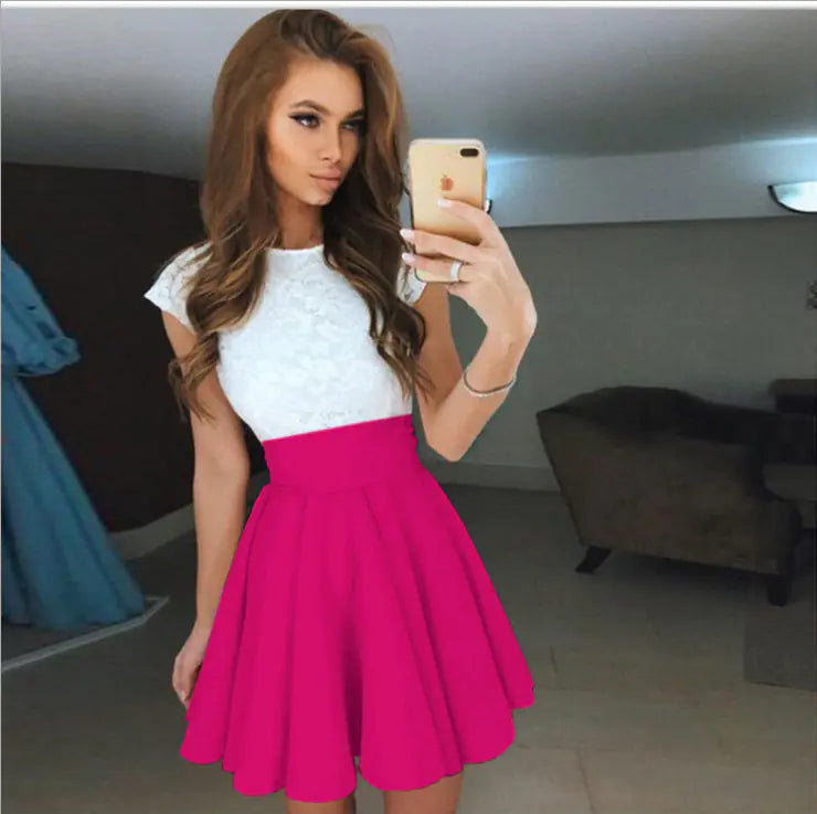 Pretty Lace Peplum Dress