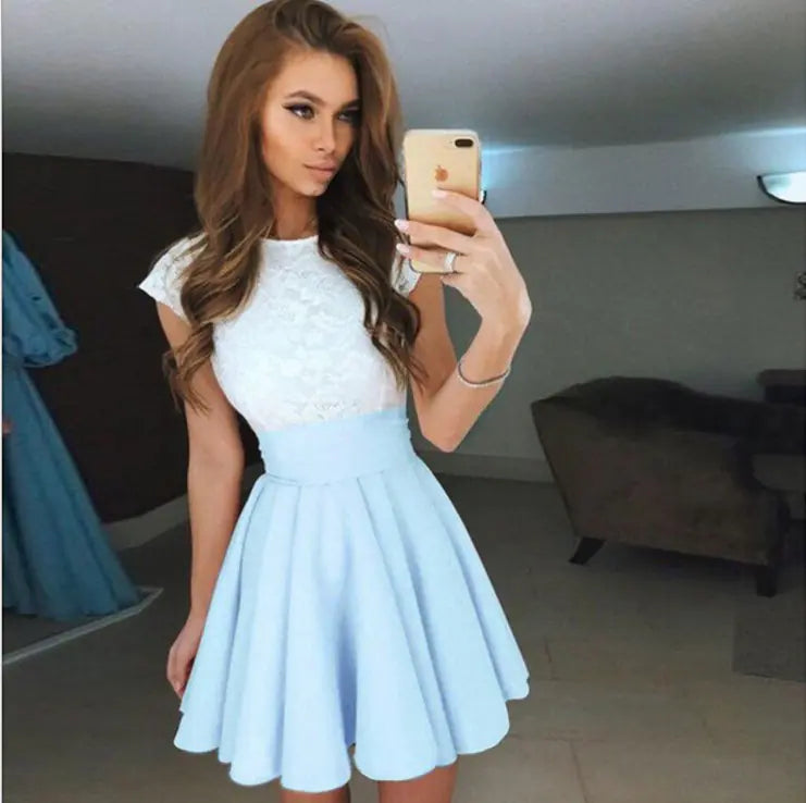 Pretty Lace Peplum Dress