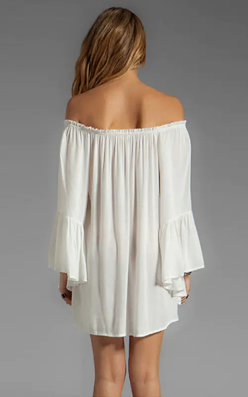 Stunning Chiffon off shoulder mini dress