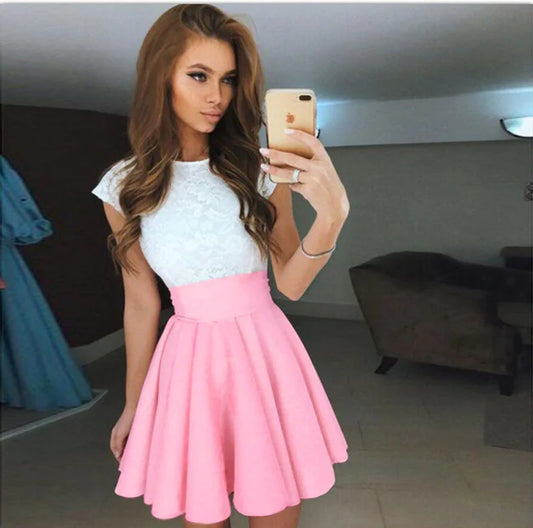 Pretty Lace Peplum Dress