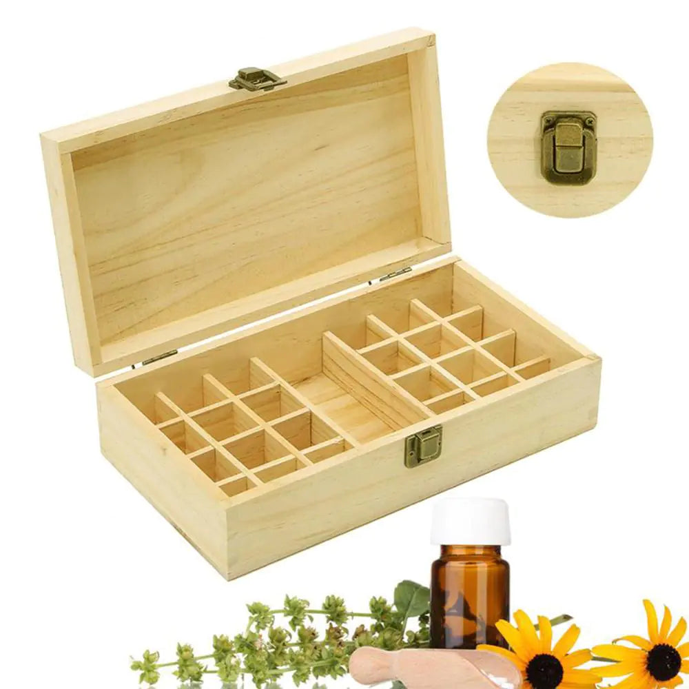 Wooden Essential Oil Storage Box - New Zealand Pine