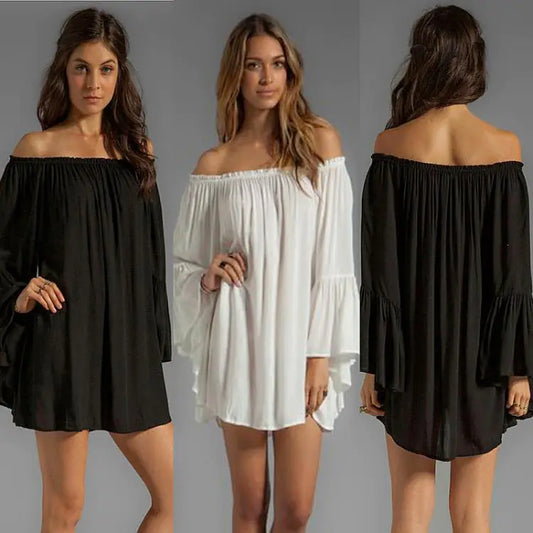 Stunning Chiffon off shoulder mini dress