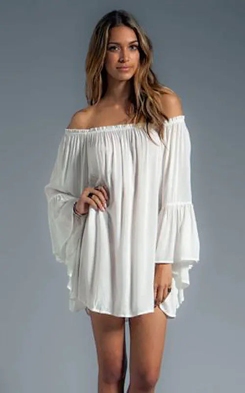Stunning Chiffon off shoulder mini dress
